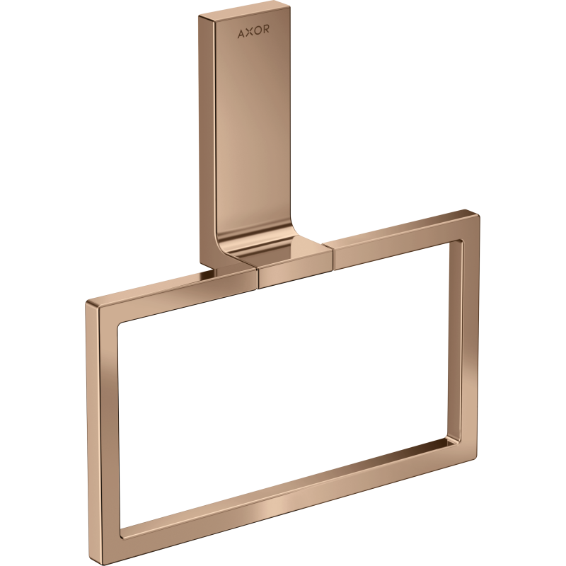Wieszak na ręcznik typu Ring Czerwony Złoty Polerowany Universal Rectangular AXOR 42623300