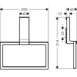 Wieszak na ręcznik typu Ring Czarny Matowy Universal Rectangular AXOR 42623670