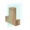 Uchwyt drzwi prysznicowych Brąz Szczotkowany Universal Rectangular AXOR 42639140