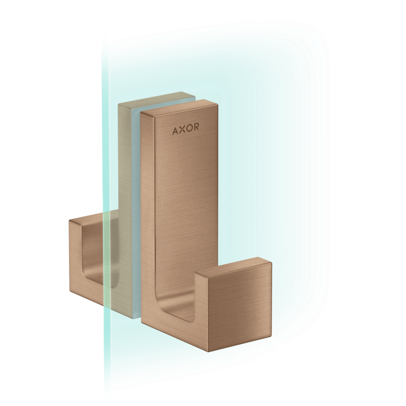 Uchwyt drzwi prysznicowych Czerwony Złoty Szczotkowany Universal Rectangular AXOR 42639310