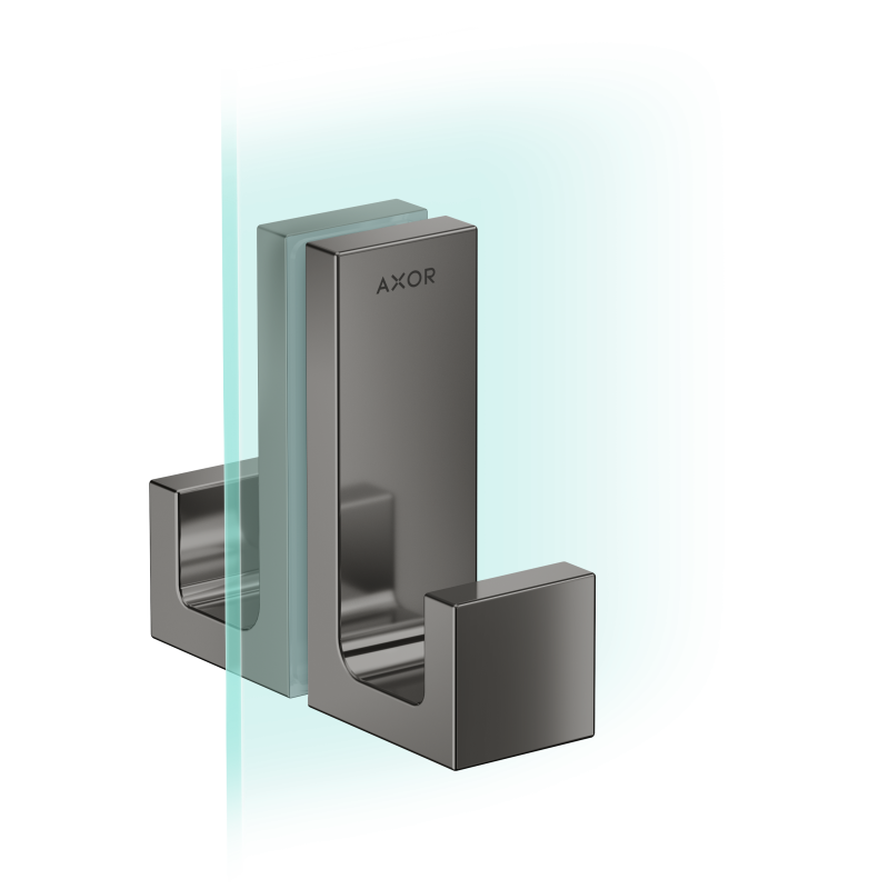 Uchwyt drzwi prysznicowych Czarny Chrom Polerowany Universal Rectangular AXOR 42639330