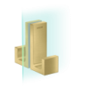 Uchwyt drzwi prysznicowych Mosiądz Szczotkowany Universal Rectangular AXOR 42639950