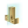 Uchwyt drzwi prysznicowych Złoty Optyczny Polerowany Universal Rectangular AXOR 42639990