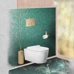 Uchwyt na papier toaletowy Brąz Szczotkowany Universal Rectangular AXOR 42656140