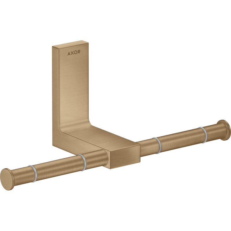 Uchwyt na papier toaletowy, podwójny Brąz Szczotkowany Universal Rectangular AXOR 42657140