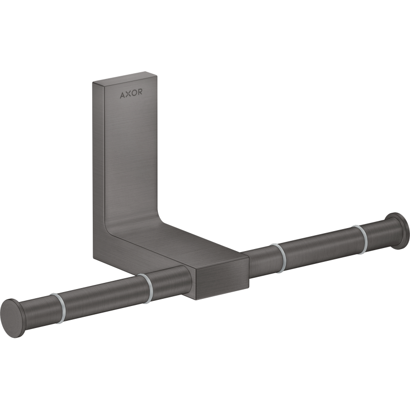 Uchwyt na papier toaletowy, podwójny Czarny Chrom Szczotkowany Universal Rectangular AXOR 42657340