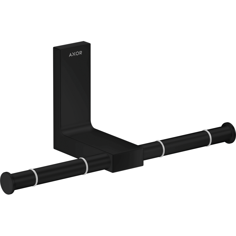 Uchwyt na papier toaletowy, podwójny Czarny Matowy Universal Rectangular AXOR 42657670