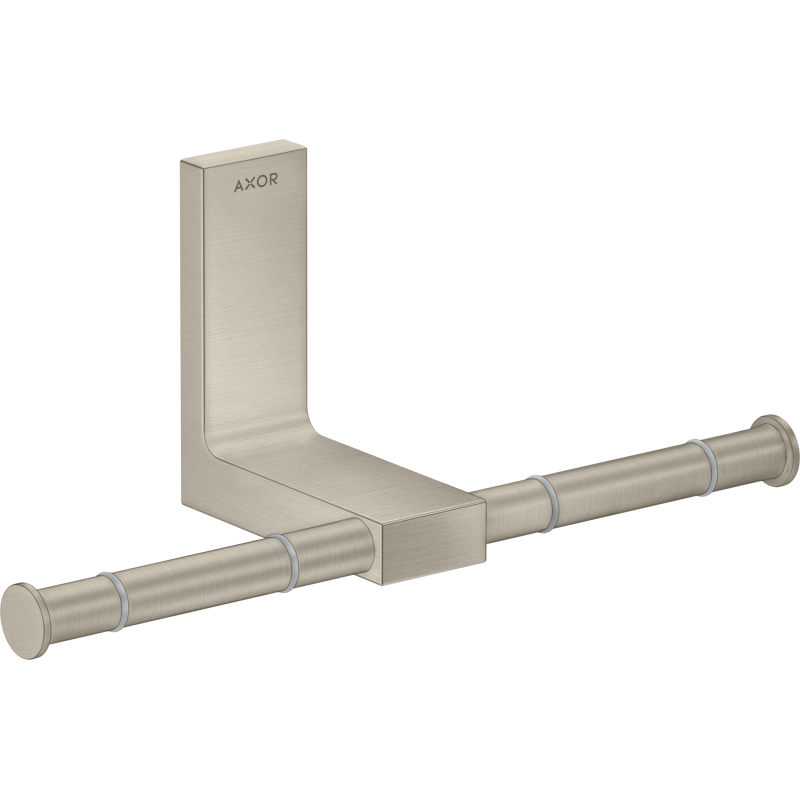 Uchwyt na papier toaletowy, podwójny Nikiel Szczotkowany Universal Rectangular AXOR 42657820