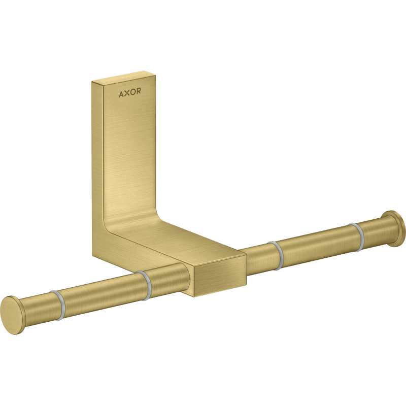 Uchwyt na papier toaletowy, podwójny Mosiądz Szczotkowany Universal Rectangular AXOR 42657950