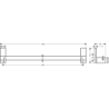 Wieszak na ręcznik kąpielowy 600 mm Stal Szlachetna Optyczna Universal Rectangular AXOR 42661800