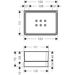 Półka 150/70 Chrom Polerowany Universal Softsquare AXOR 42802020