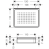 Mydelniczka / półka Złoty Optyczny Polerowany Universal Softsquare AXOR 42803990