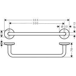 Uchwyt Nikiel Szczotkowany Universal Circular AXOR 42813820