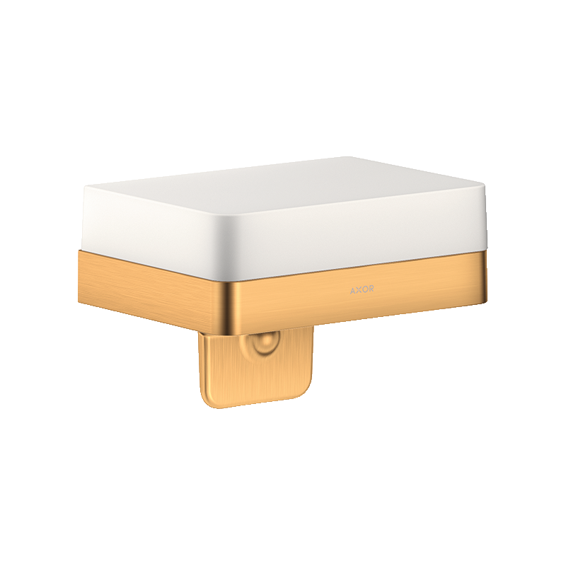 Dozownik mydła w płynie z półką Złoty Optyczny Szczotkowany Universal Softsquare AXOR 42819250