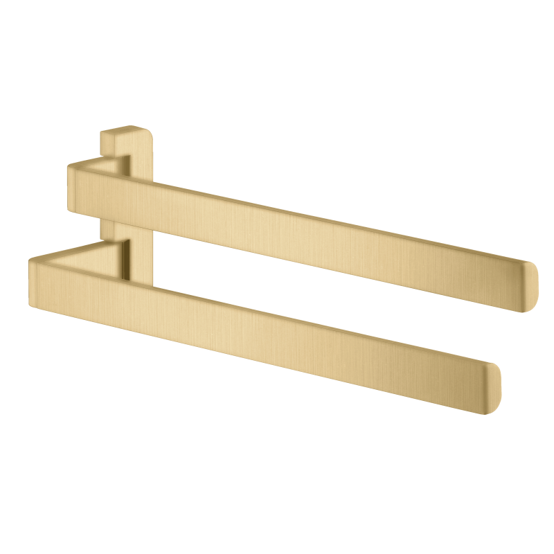 Wieszak na ręczniki, 2-ramienny Złoty Optyczny Szczotkowany Universal Softsquare AXOR 42821250