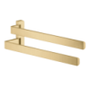 Wieszak na ręczniki, 2-ramienny Złoty Optyczny Szczotkowany Universal Softsquare AXOR 42821250