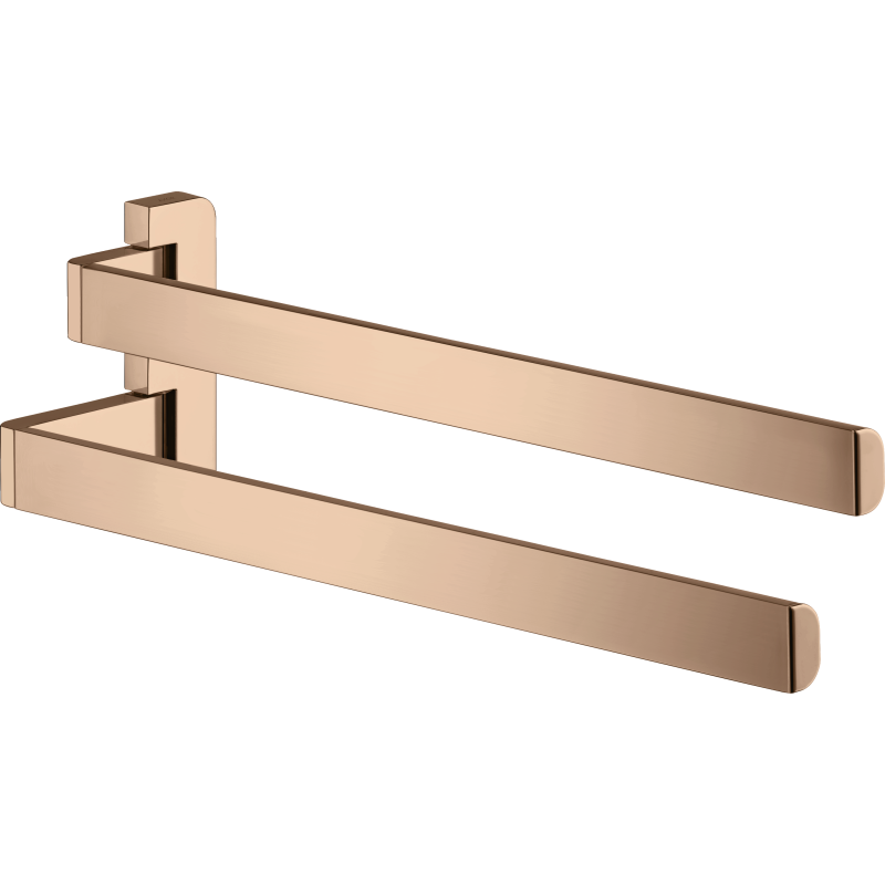 Wieszak na ręczniki, 2-ramienny Czerwony Złoty Polerowany Universal Softsquare AXOR 42821300