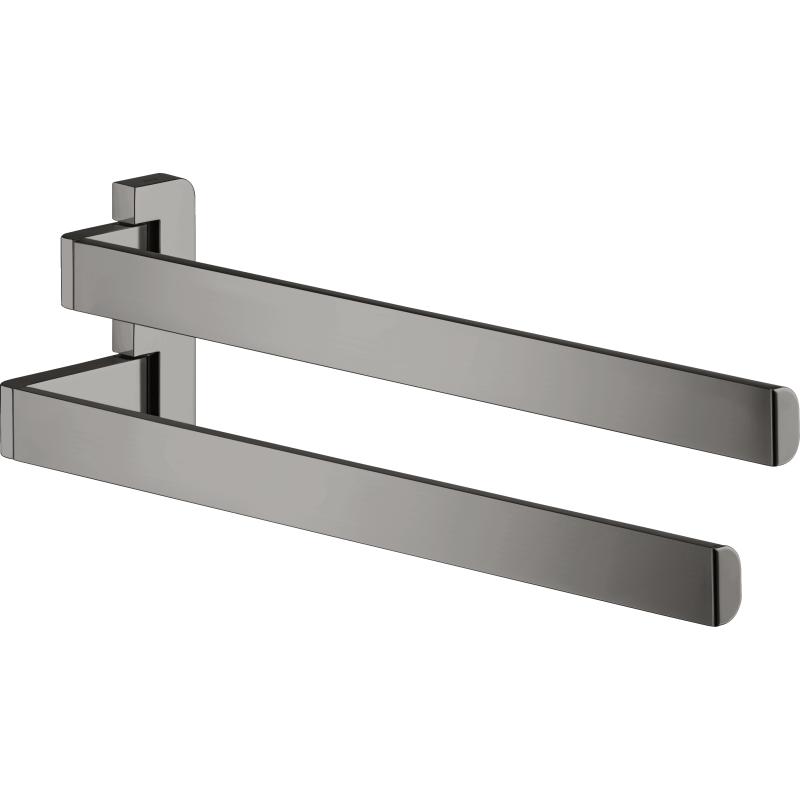 Wieszak na ręczniki, 2-ramienny Czarny Chrom Polerowany Universal Softsquare AXOR 42821330