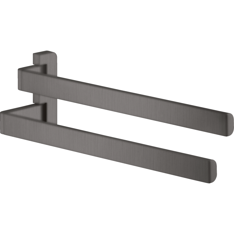 Wieszak na ręczniki, 2-ramienny Czarny Chrom Szczotkowany Universal Softsquare AXOR 42821340