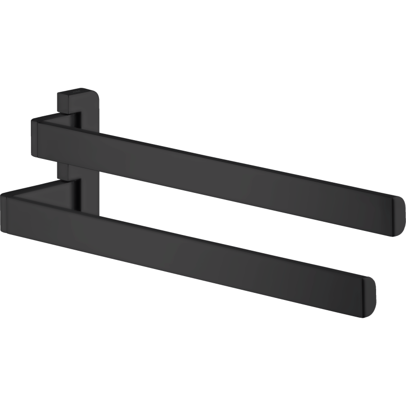 Wieszak na ręczniki, 2-ramienny Czarny Matowy Universal Softsquare AXOR 42821670
