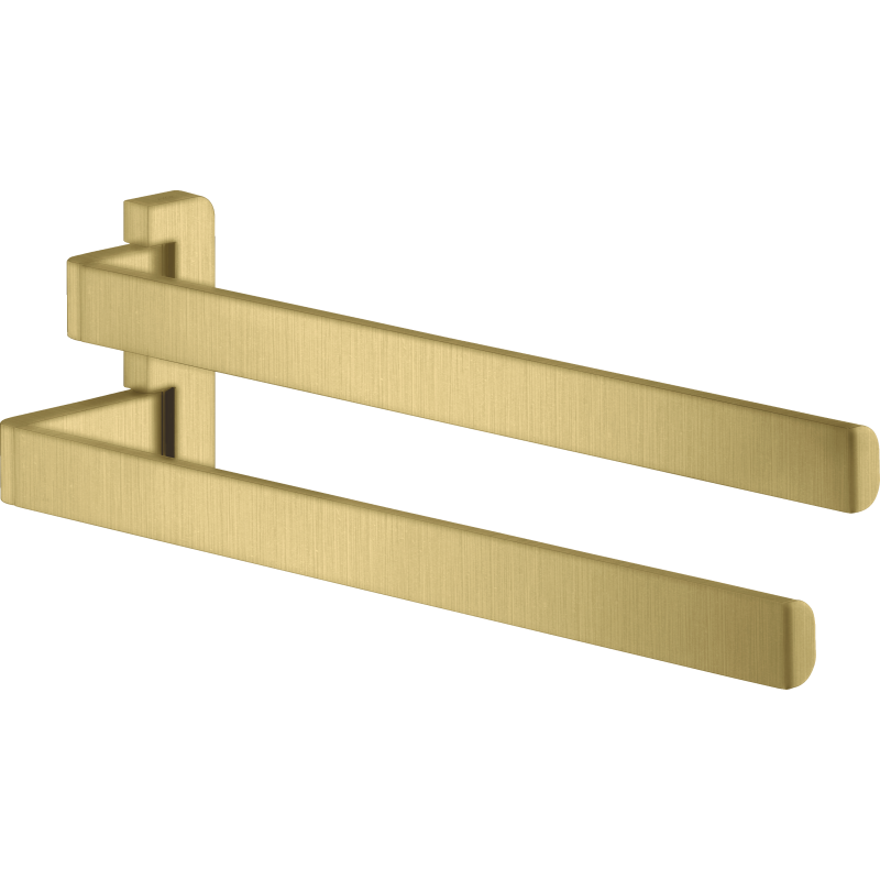 Wieszak na ręczniki, 2-ramienny Mosiądz Szczotkowany Universal Softsquare AXOR 42821950