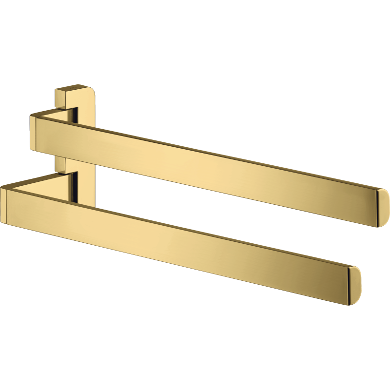 Wieszak na ręczniki, 2-ramienny Złoty Optyczny Polerowany Universal Softsquare AXOR 42821990
