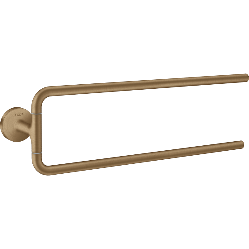 Wieszak na ręczniki, 2-ramienny Brąz Szczotkowany Universal Circular AXOR 42822140