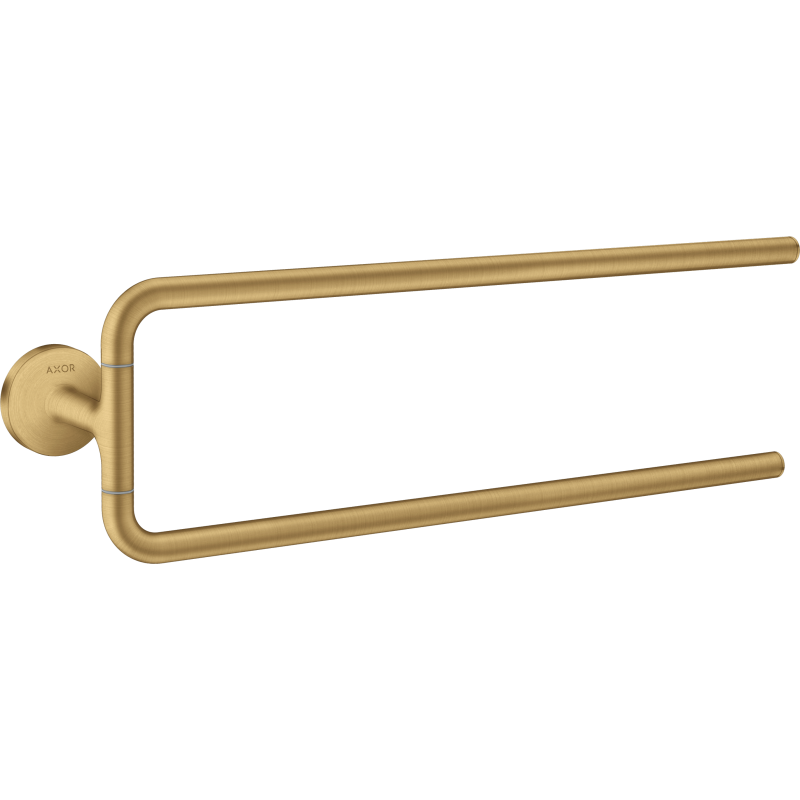 Wieszak na ręczniki, 2-ramienny Złoty Optyczny Szczotkowany Universal Circular AXOR 42822250