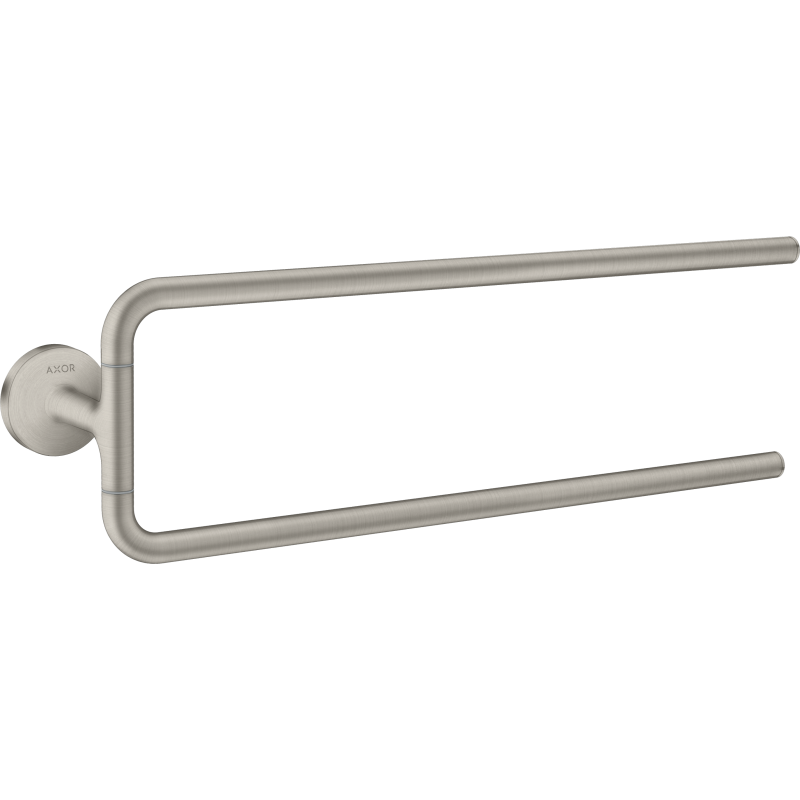 Wieszak na ręczniki, 2-ramienny Stal Szlachetna Optyczna Universal Circular AXOR 42822800