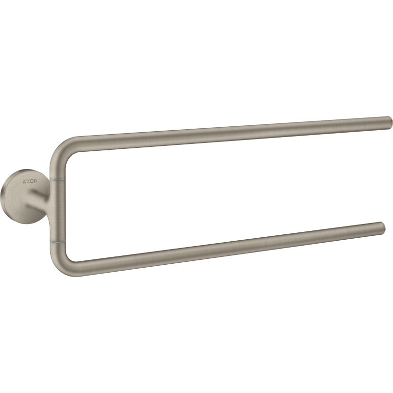 Wieszak na ręczniki, 2-ramienny Nikiel Szczotkowany Universal Circular AXOR 42822820