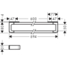 Wieszak na ręcznik kąpielowy 600 mm Chrom Universal Softsquare AXOR 42832000