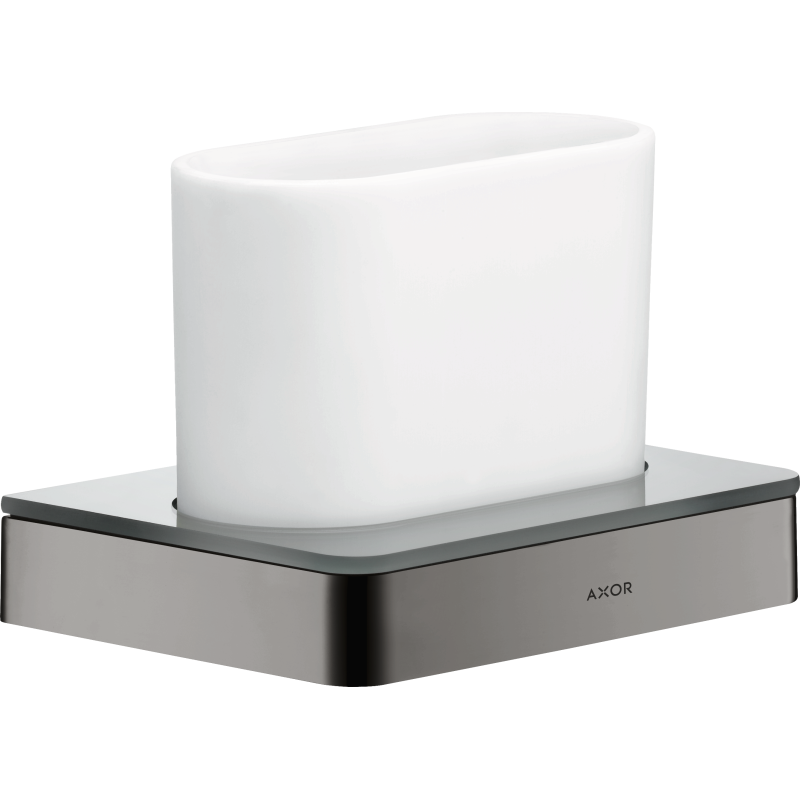 Kubek na szczoteczki do zębów Czarny Chrom Polerowany Universal Softsquare AXOR 42834330