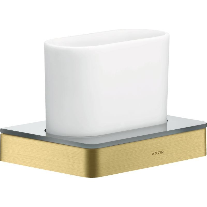 Kubek na szczoteczki do zębów Mosiądz Szczotkowany Universal Softsquare AXOR 42834950