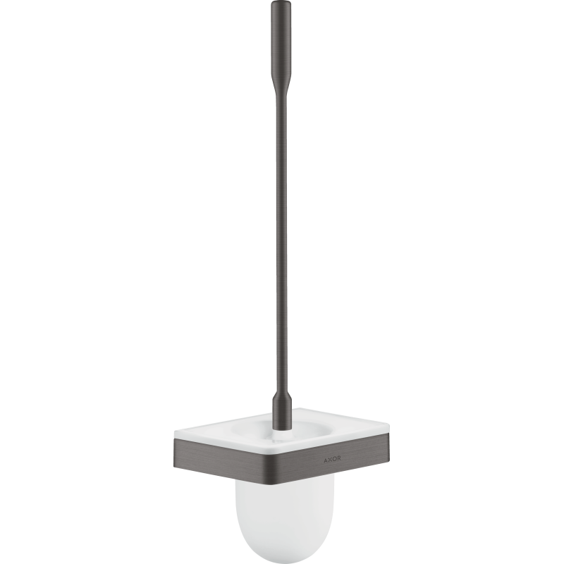 Szczotka do WC z pojemnikiem, ścienna Czarny Chrom Szczotkowany Universal Softsquare AXOR 42835340