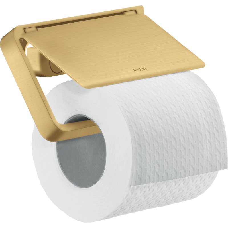 Uchwyt na papier toaletowy z osłoną Złoty Optyczny Szczotkowany Universal Softsquare AXOR 42836250