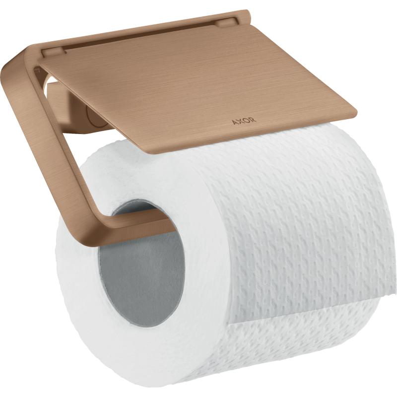 Uchwyt na papier toaletowy z osłoną Czerwony Złoty Szczotkowany Universal Softsquare AXOR 42836310