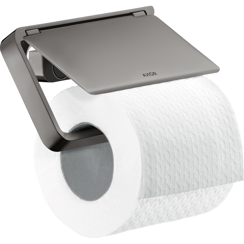Uchwyt na papier toaletowy z osłoną Czarny Chrom Polerowany Universal Softsquare AXOR 42836330