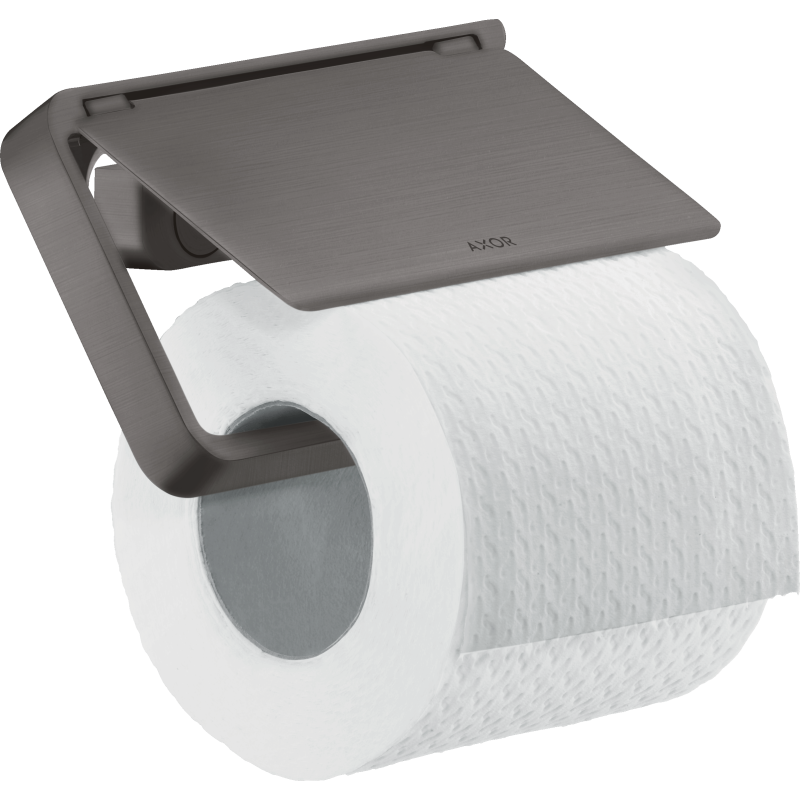Uchwyt na papier toaletowy z osłoną Czarny Chrom Szczotkowany Universal Softsquare AXOR 42836340