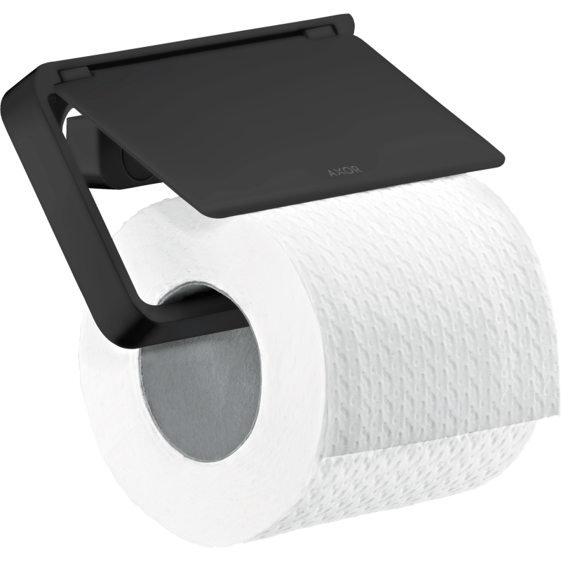 Uchwyt na papier toaletowy z osłoną Czarny Matowy Universal Softsquare AXOR 42836670