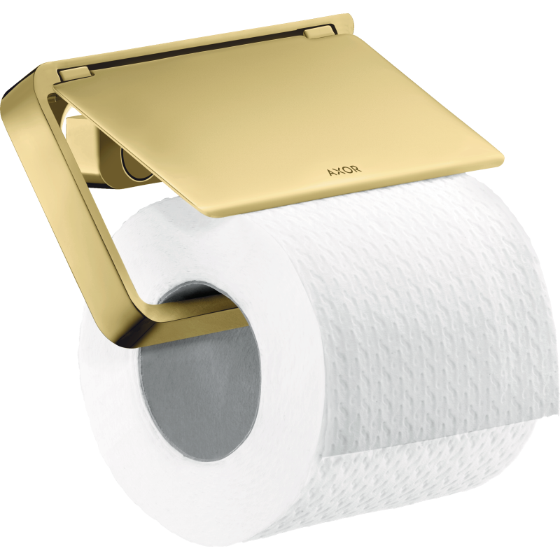 Uchwyt na papier toaletowy z osłoną Mosiądz Polerowany Universal Softsquare AXOR 42836930