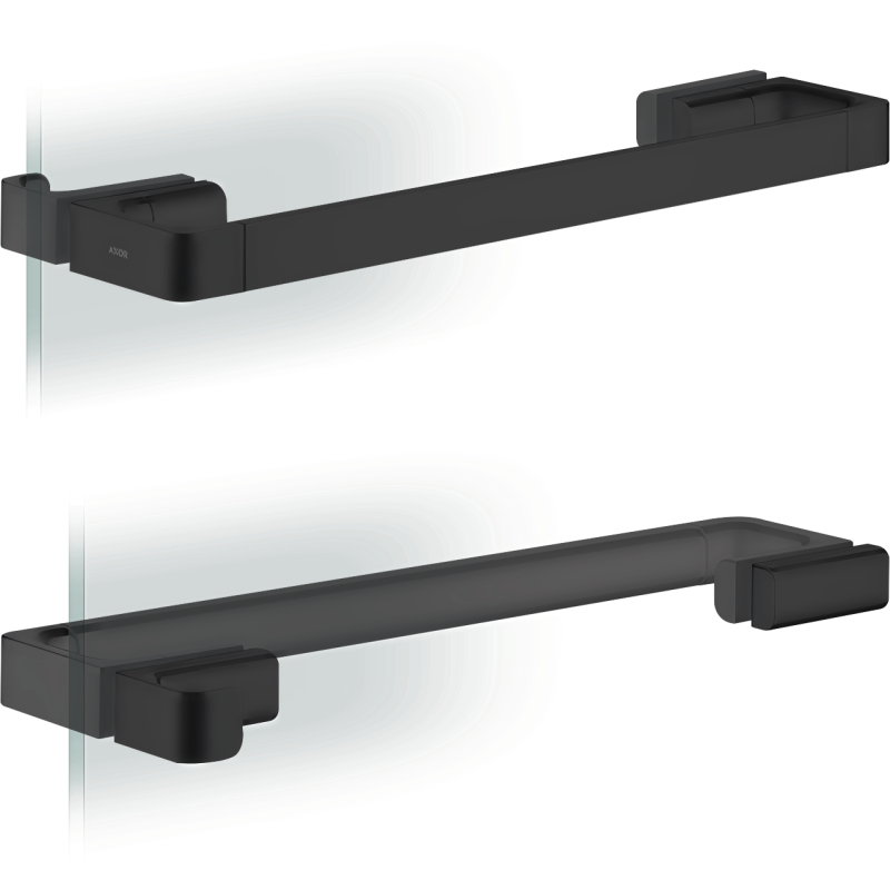 Uchwyt drzwi prysznicowych 444 mm Czarny Matowy Universal Softsquare AXOR 42837670