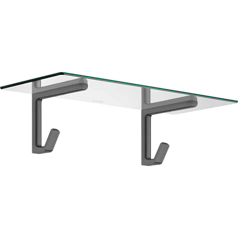 Półka na ręczniki kąpielowe z haczykami Czarny Chrom Szczotkowany Universal Softsquare AXOR 42842340