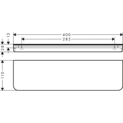 Półka 400 Czarny Chrom Polerowany Universal Circular AXOR 42844330