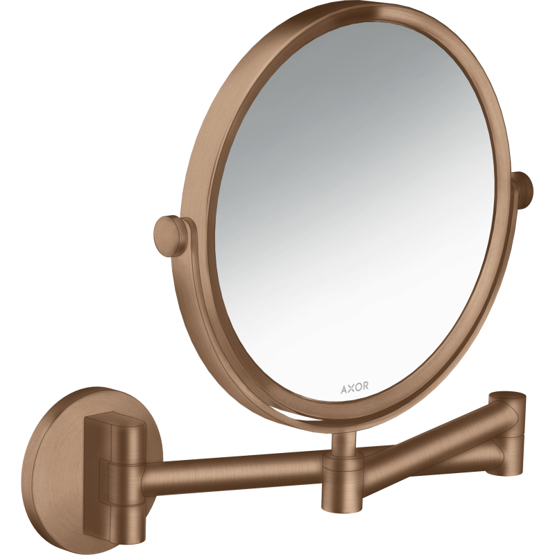 Lusterko kosmetyczne Czerwony Złoty Szczotkowany Universal Circular AXOR 42849310