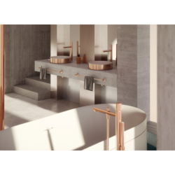 Wieszak na ręcznik kąpielowy 600 mm Czerwony Złoty Szczotkowany Universal Circular AXOR 42860310