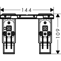 Zestaw adapterów Nikiel Szczotkowany Universal Softsquare AXOR 42870820