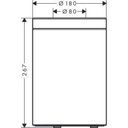 Kosz na śmieci Stal Szlachetna Optyczna Universal Circular AXOR 42872800