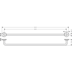 Wieszak na ręcznik kąpielowy 800 mm Złoty Optyczny Szczotkowany Universal Circular AXOR 42880250