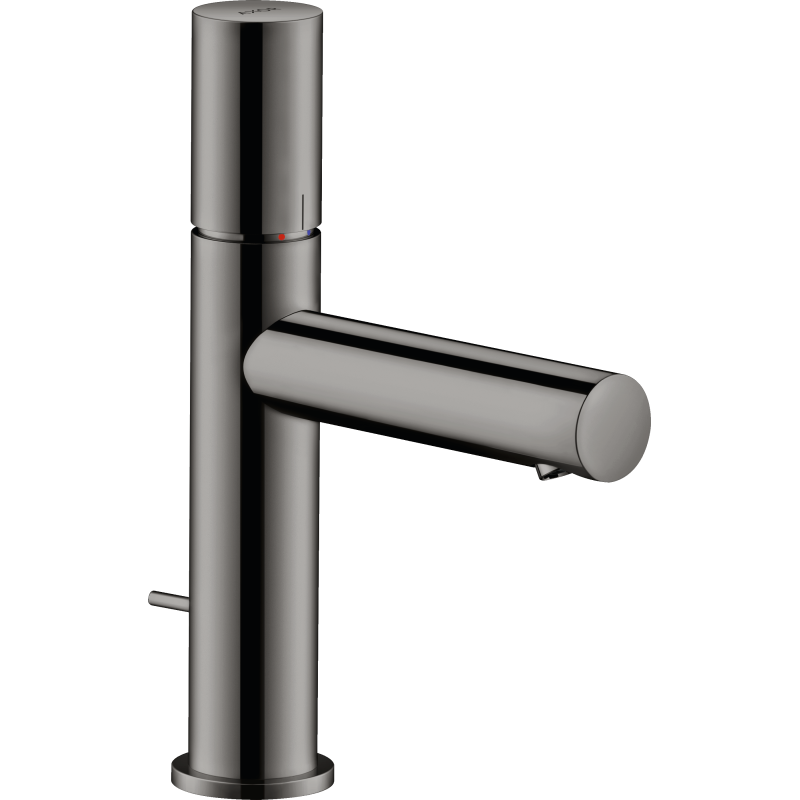 Jednouchwytowa bateria umywalkowa 110 z uchwytem Zero i kompletem odpływowym z cięgłem Czarny Chrom Polerowany Uno AXOR 45001330