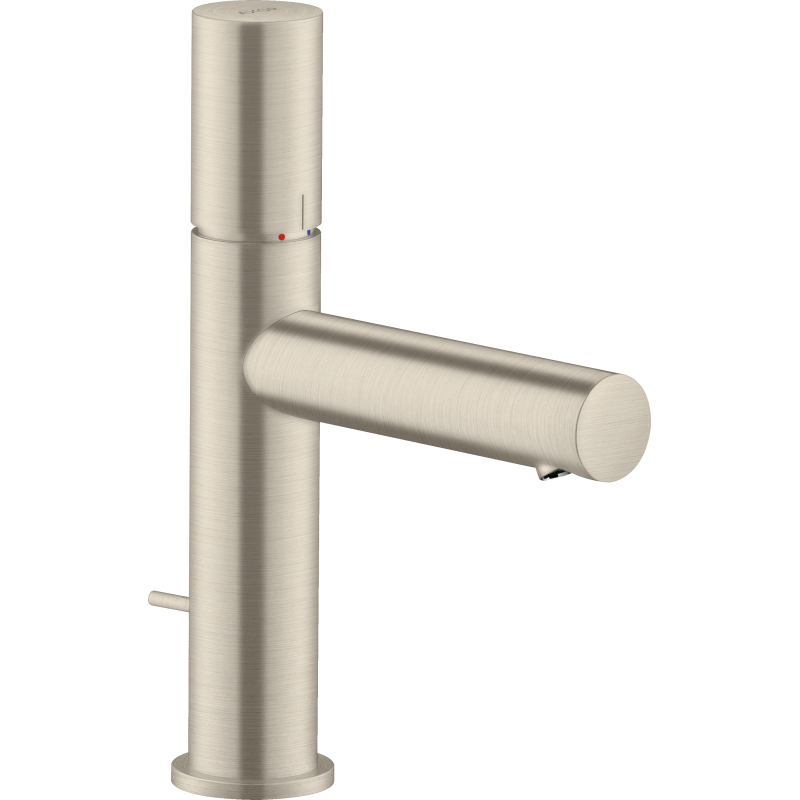 Jednouchwytowa bateria umywalkowa 110 z uchwytem Zero i kompletem odpływowym z cięgłem Nikiel Szczotkowany Uno AXOR 45001820